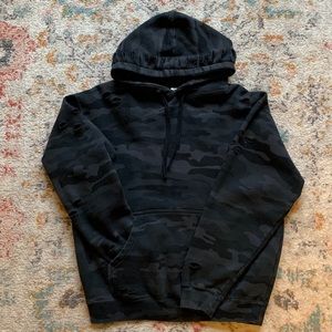 Distressed by HB Black Camo Hoodie